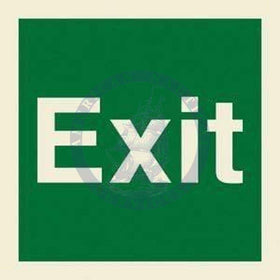 Marine Direction Sign: Exit - text only - Amnautical