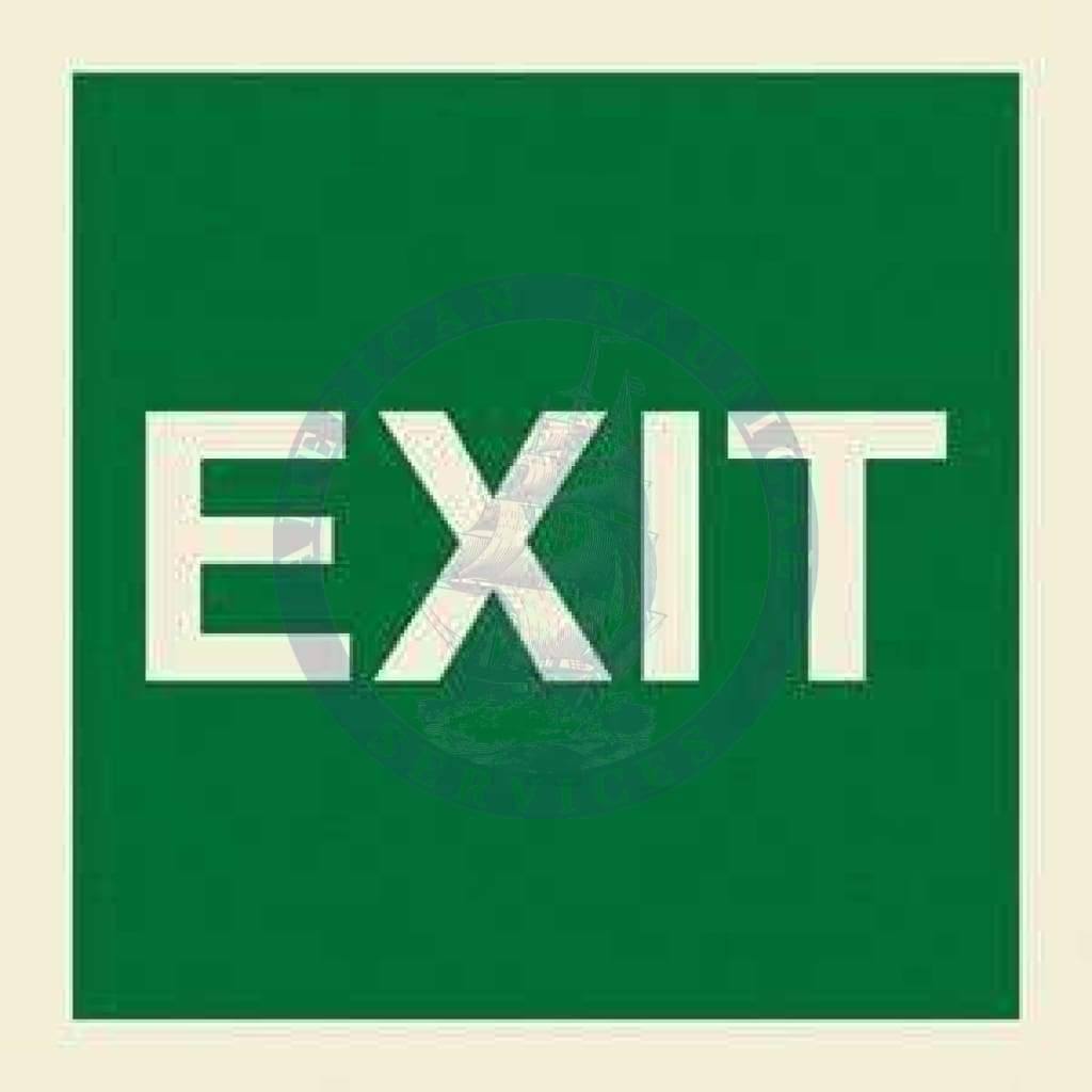 Marine Direction Sign: EXIT - Text only