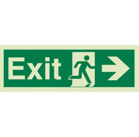 Marine Direction Sign: Exit With Running Man Arrow Right (2019)
