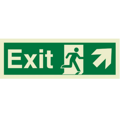 Marine Direction Sign: Exit With Running Man Arrow Up Right (2019)
