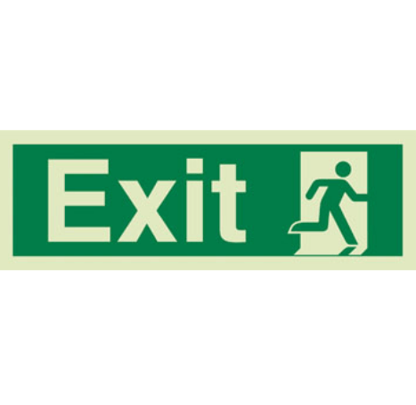 Marine Direction Sign: Exit With Running Man On Right (2019)