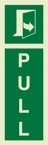 Marine Direction Sign: Pull + Backward arrow - Amnautical