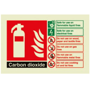 Marine Fire Equipment Sign: Carbon Dioxide Fire Extinguisher