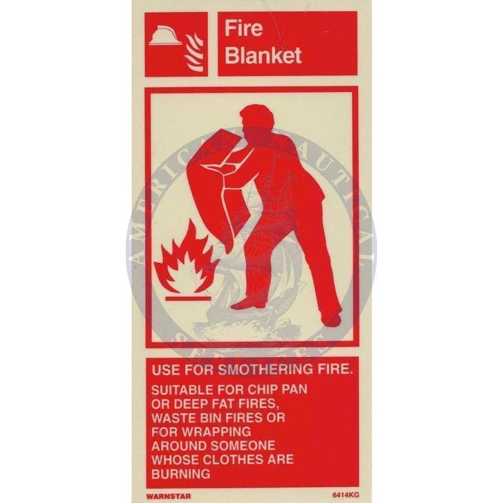 Marine Fire Equipment Sign: Fire Blanket