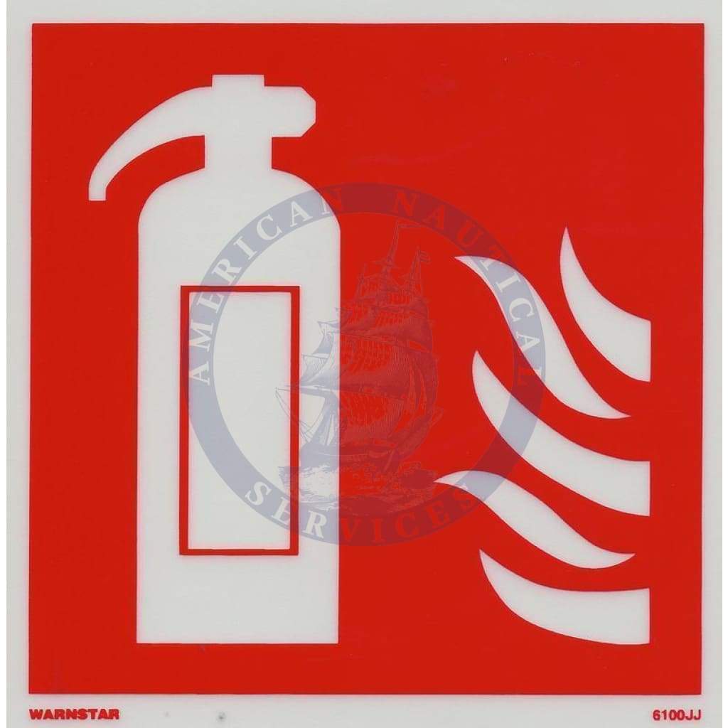 Marine Fire Equipment Sign: Fire Extinguisher Symbol