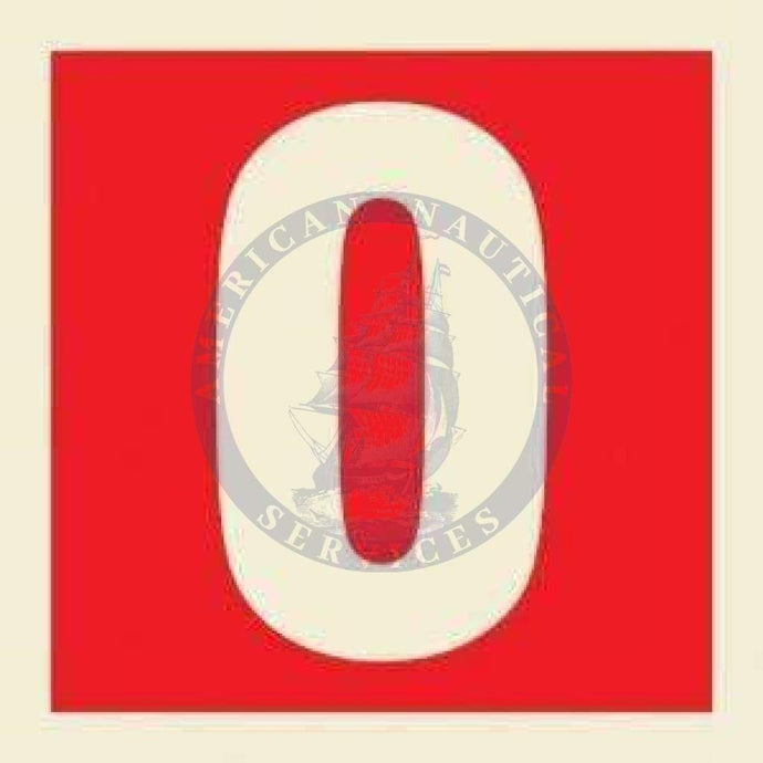 Marine Fire Equipment Sign: Number 0