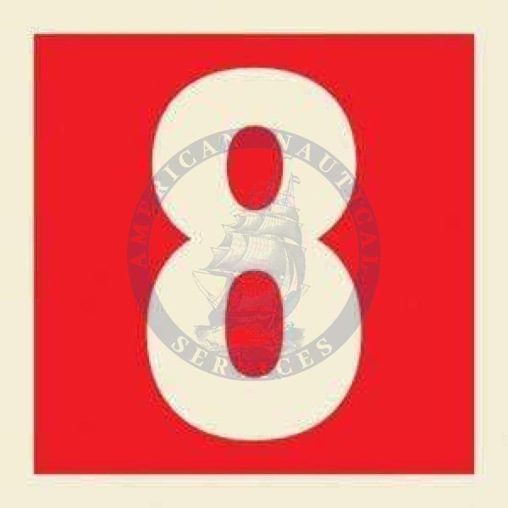 Marine Fire Equipment Sign: Number 8