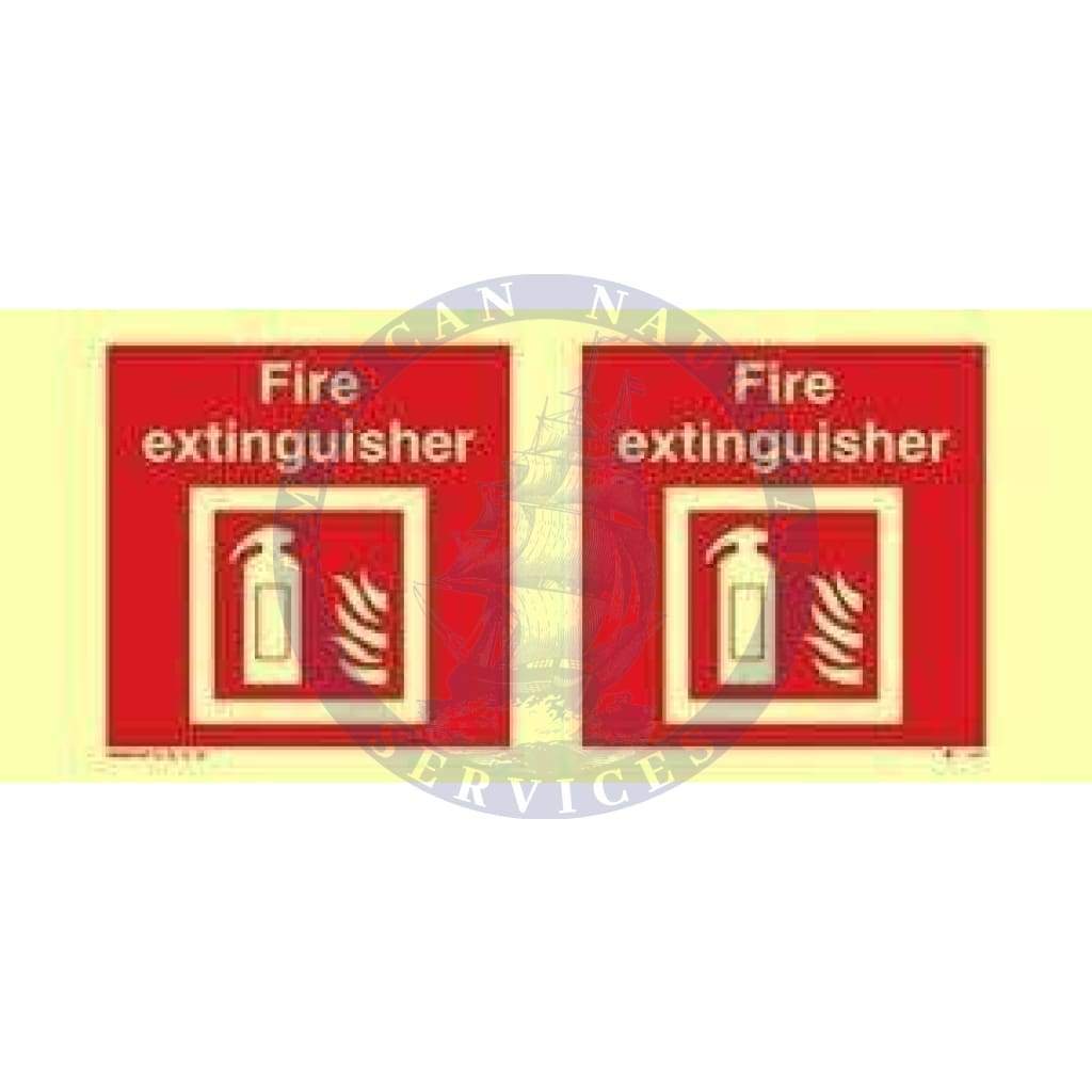 Marine Fire Equipment Sign: Panoramic Fire Extinguisher