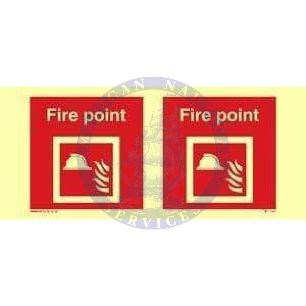 Marine Fire Equipment Sign: Panoramic Fire Point - Amnautical