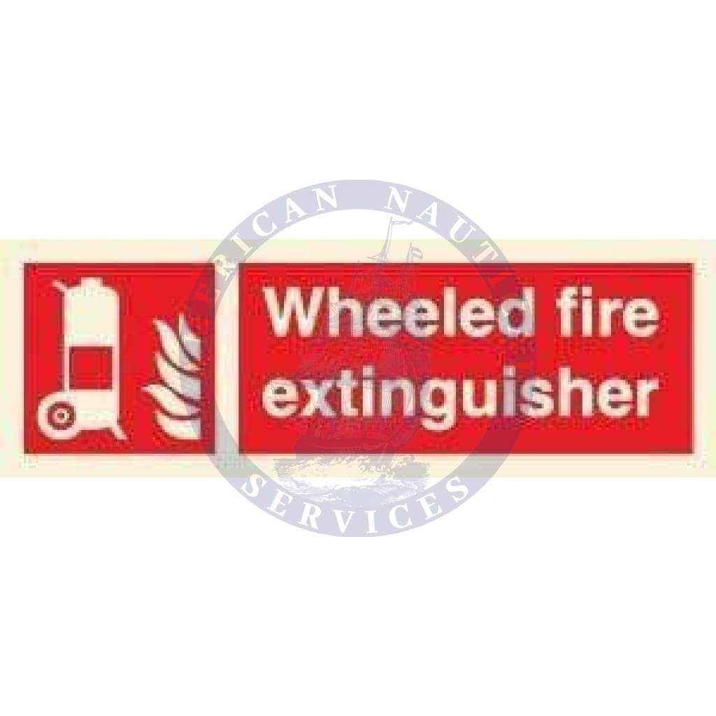 Marine Fire Equipment Sign: Wheeled Fire Extinguisher