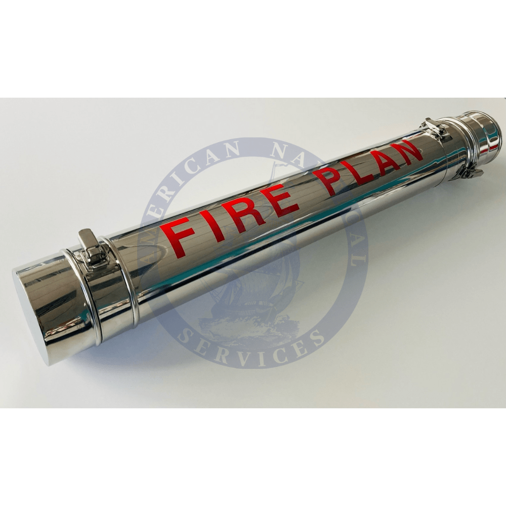 Marine Fire Plan Holders: Fire Plan Holder Polished Stainless Steel (316L)