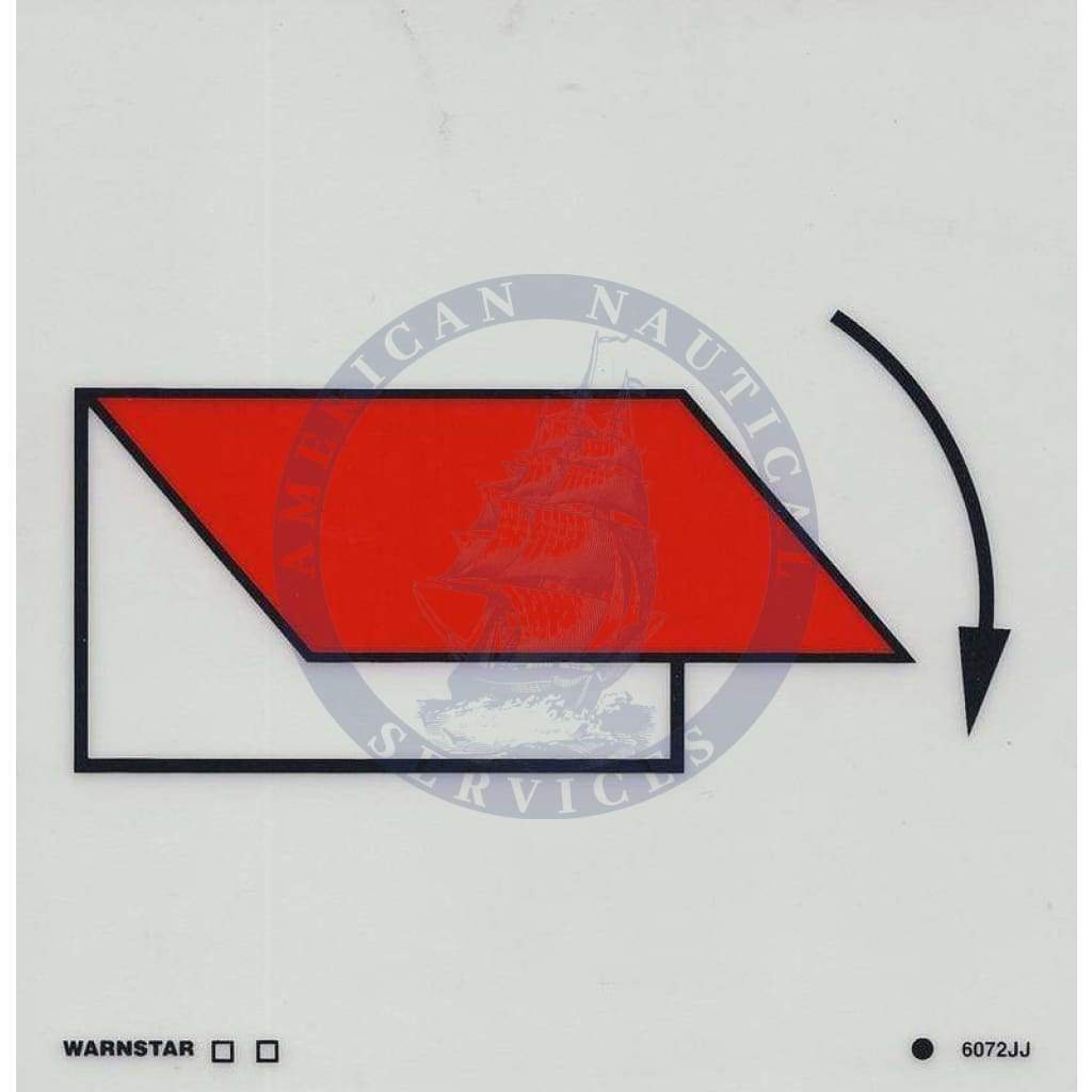Marine Fire Sign, IMO Fire Control Symbol: Closing Appliance For Exterior Ventilation Inlet Or Outlet