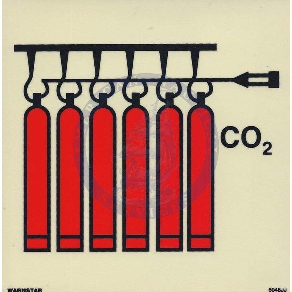 Marine Fire Sign, IMO Fire Control Symbol: CO2 Battery