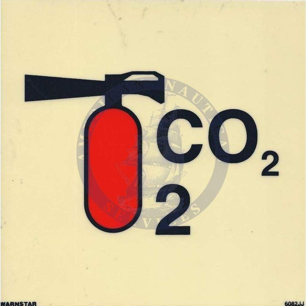 Marine Fire Sign, IMO Fire Control Symbol: CO2 Fire Extinguisher (2)