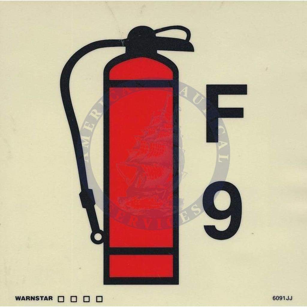 Marine Fire Sign, IMO Fire Control Symbol: Foam Fire Extinguisher (9)