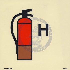 Marine Fire Sign, IMO Fire Control Symbol: Marine Halon Fire ...