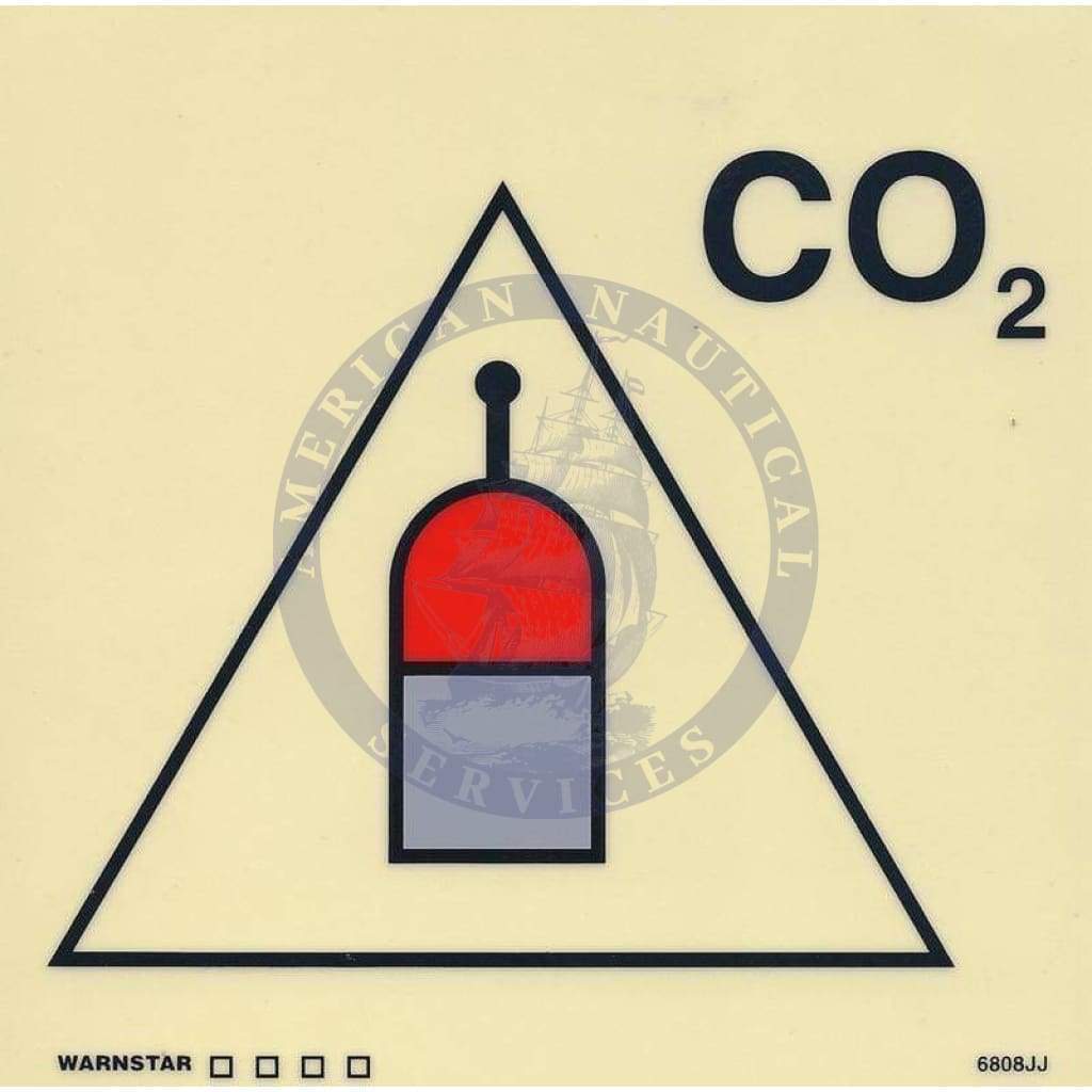 Marine Fire Sign, IMO Fire Control Symbol: Remote Release Station for CO2