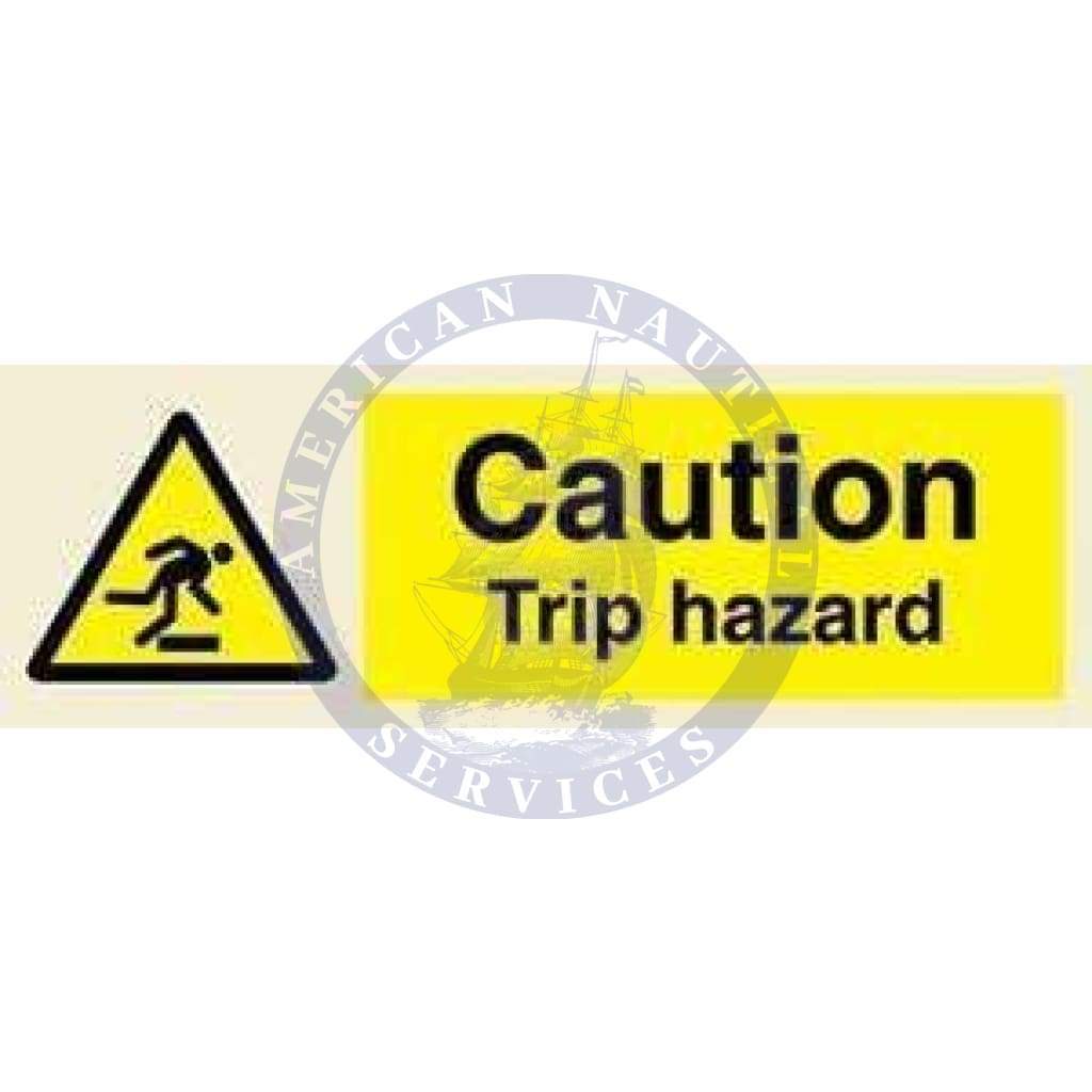 Marine Hazard Sign: Caution Trip Hazard