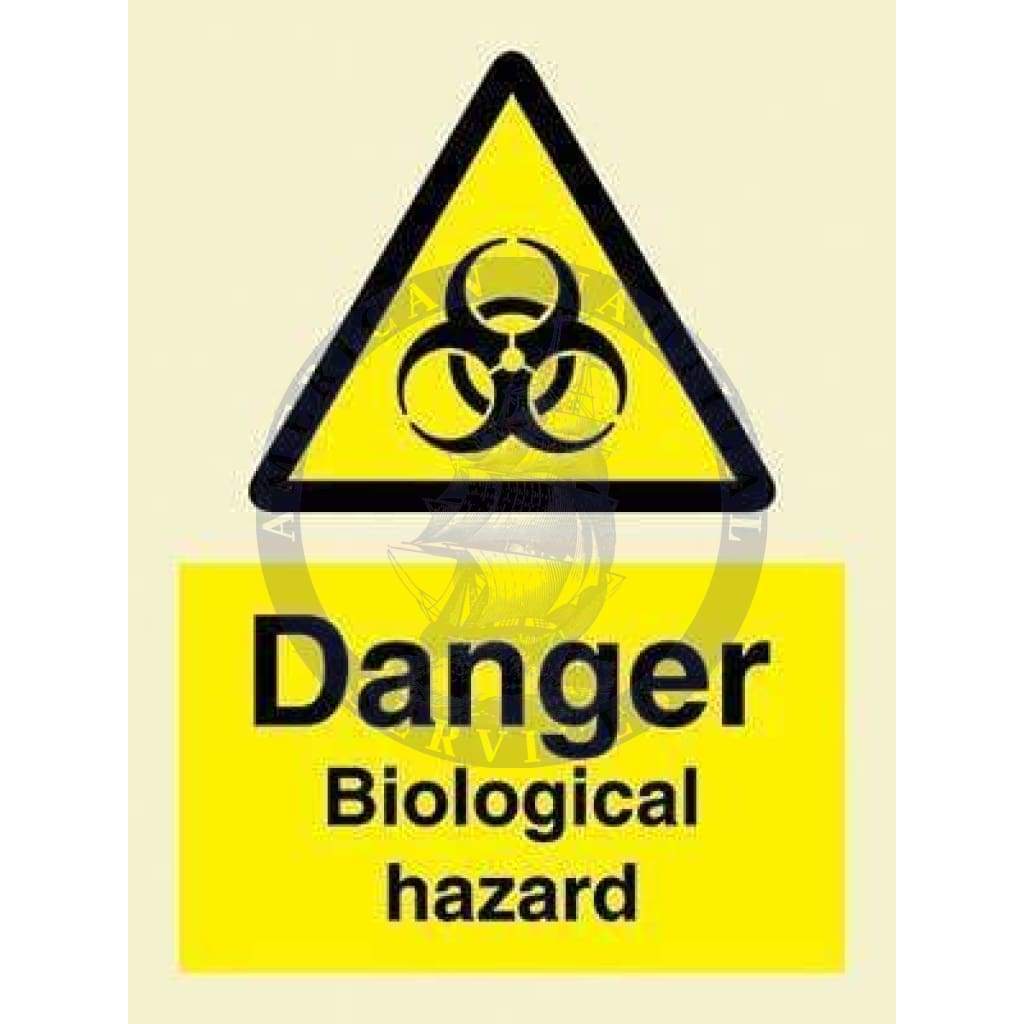 Marine Hazard Sign: Danger Biological Hazard