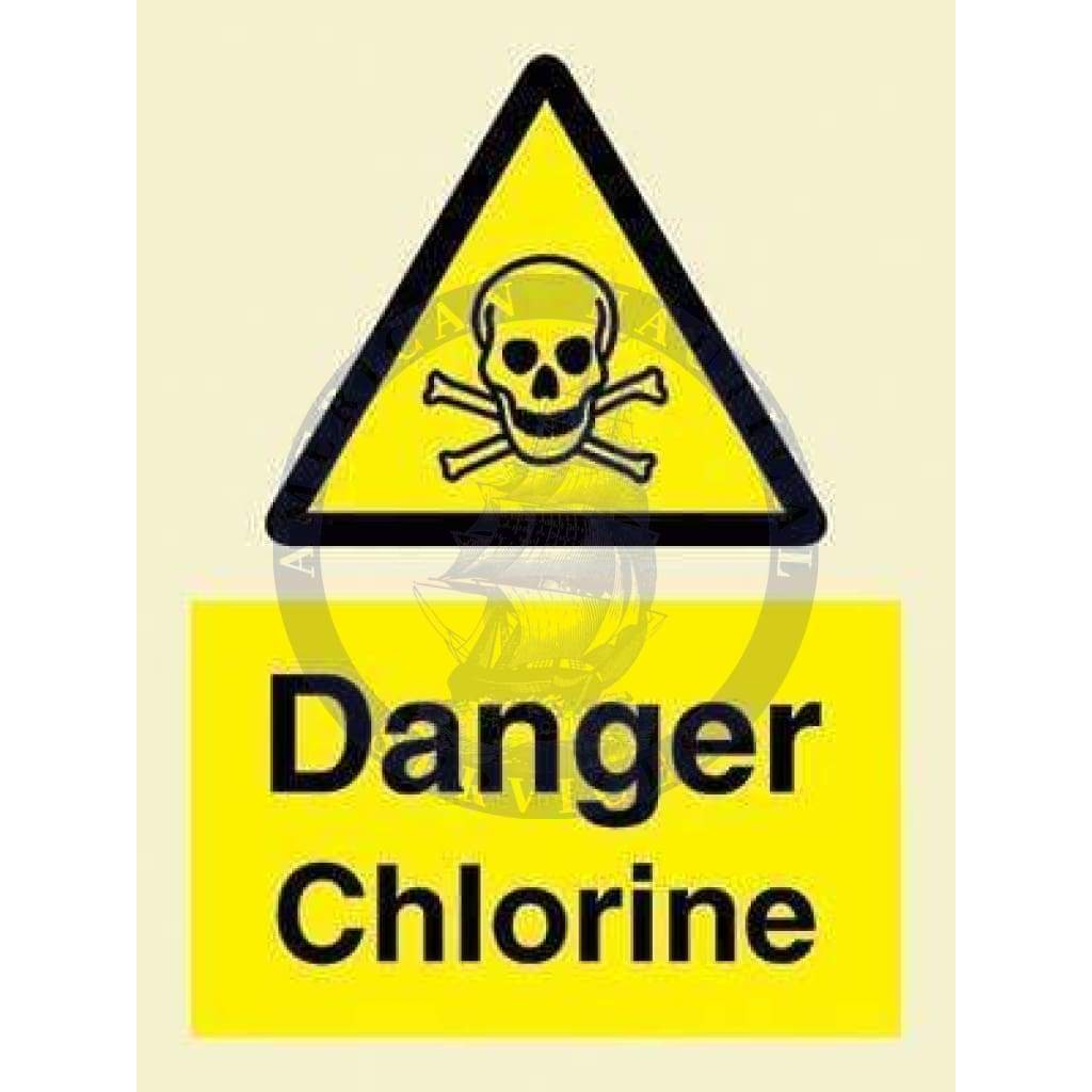Marine Hazard Sign: Danger Chlorine