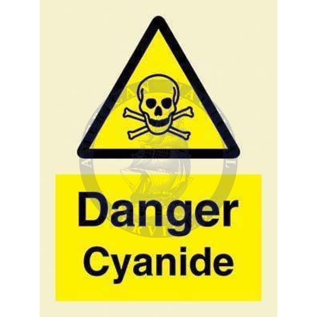 Marine Hazard Sign: Danger Cyanide