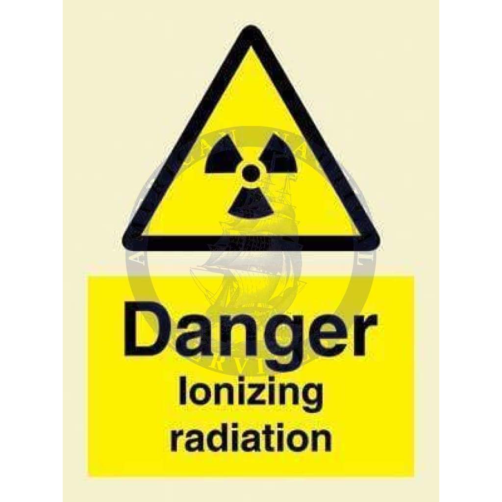 Marine Hazard Sign: Danger Ionizing Radiation