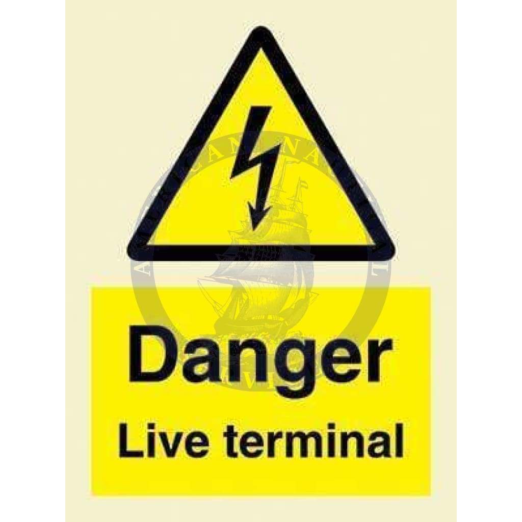 Marine Hazard Sign: Danger Live Terminal