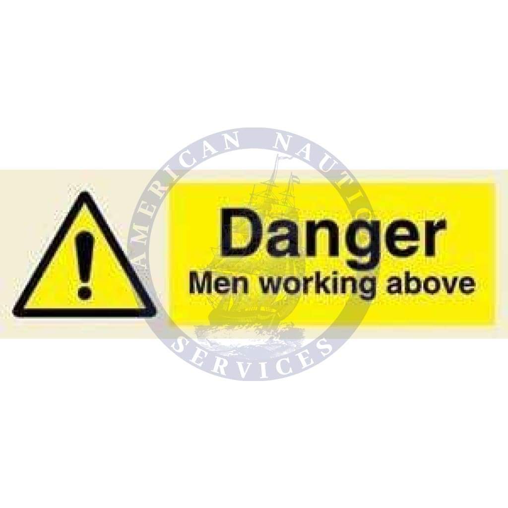 Marine Hazard Sign: Danger Men Working Below