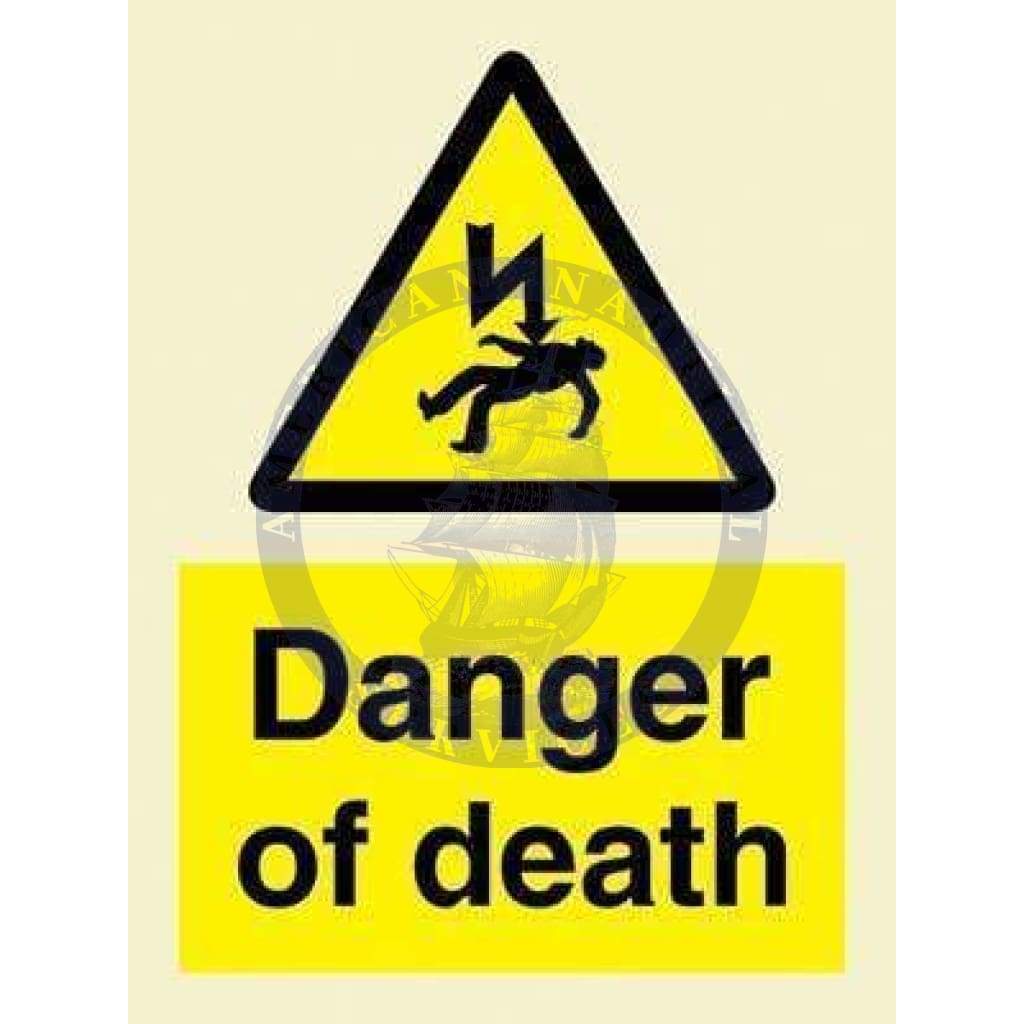 Marine Hazard Sign: Danger of Death