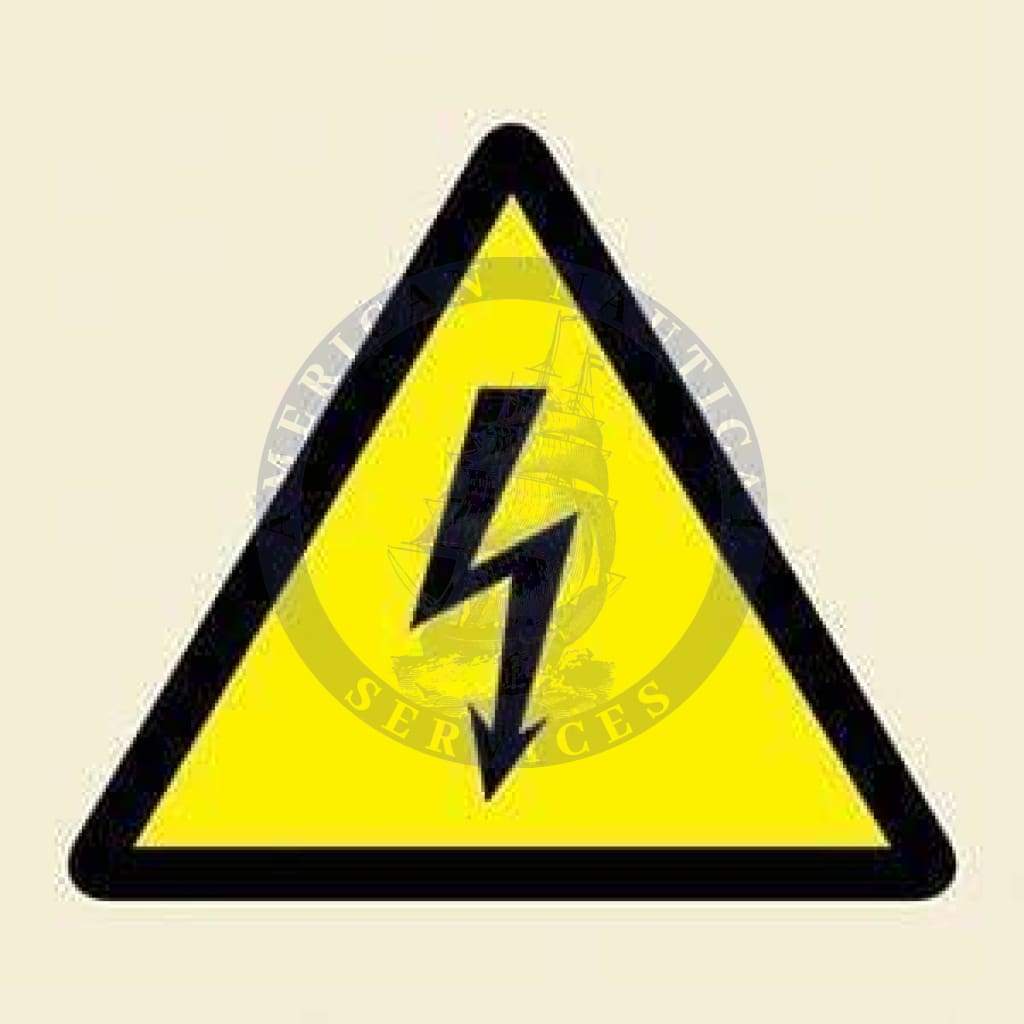 Marine Hazard Sign: Electrical Symbol