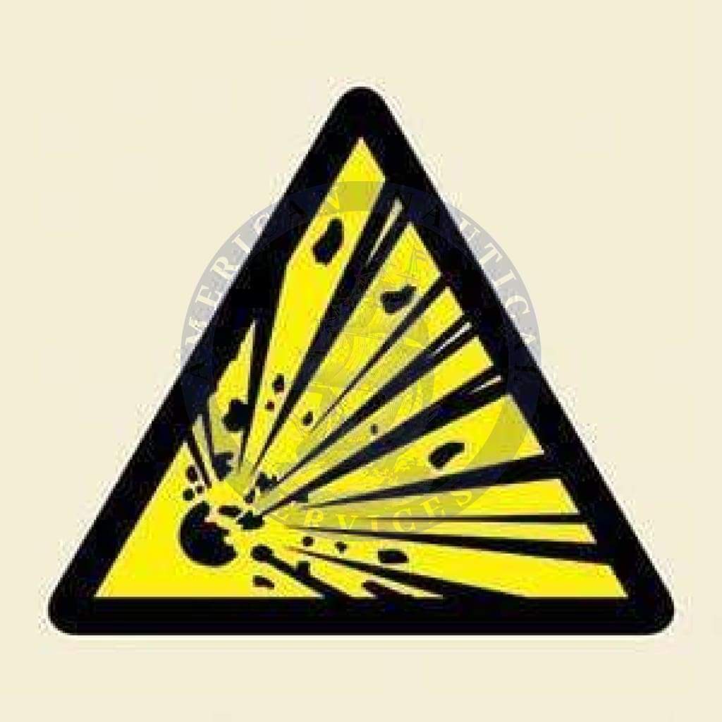 Marine Hazard Sign: Explosive Symbol