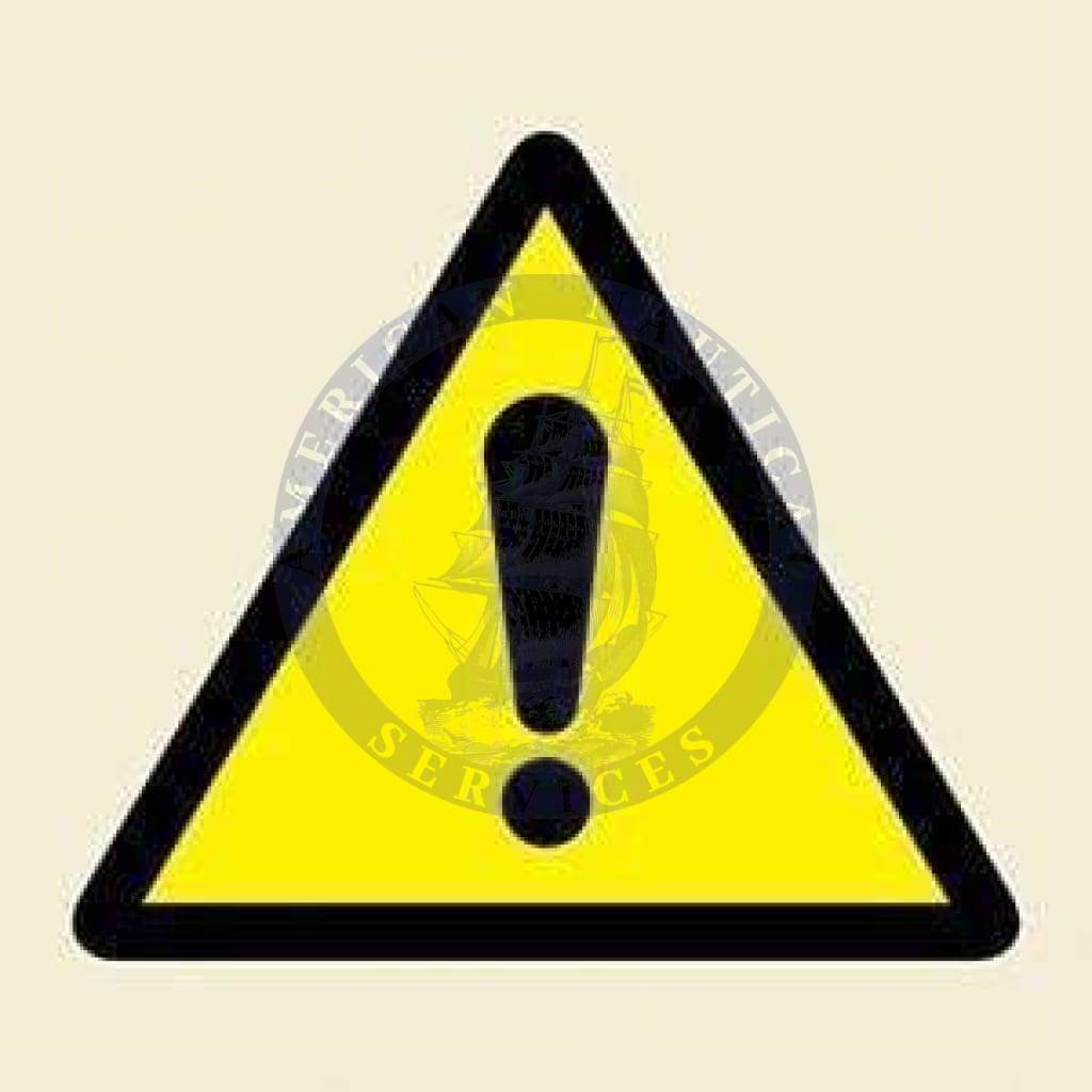 Marine Hazard Sign: General Warning ! Symbol