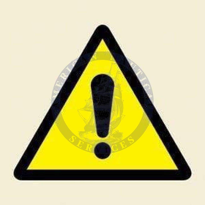 Marine Hazard Sign: General Warning ! Symbol