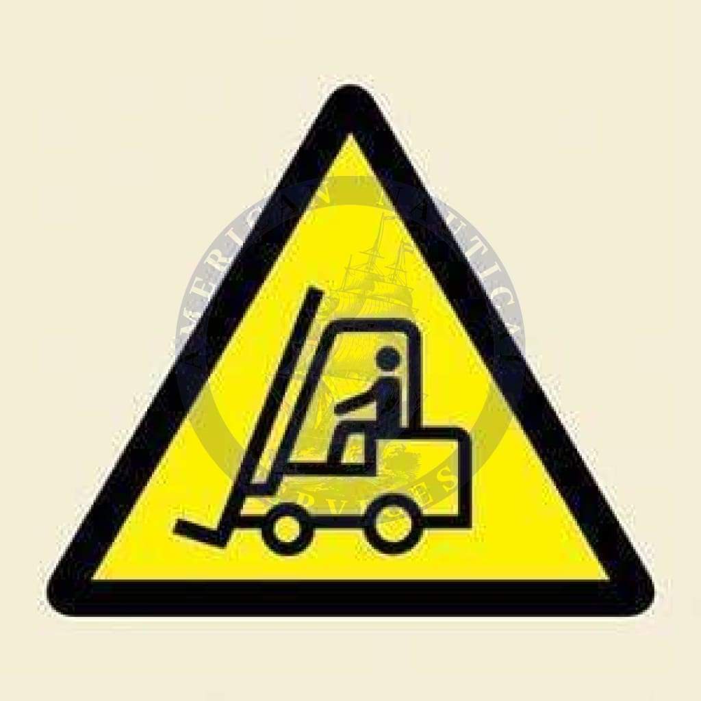 Marine Hazard Sign: Industrial Vehicle Symbol