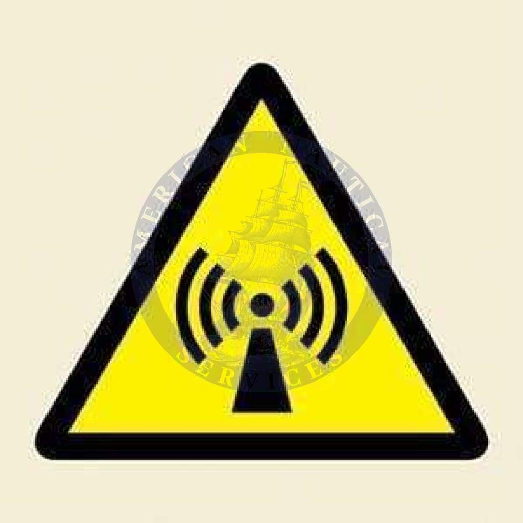 Marine Hazard Sign: Non-Ionising Radiation Symbol