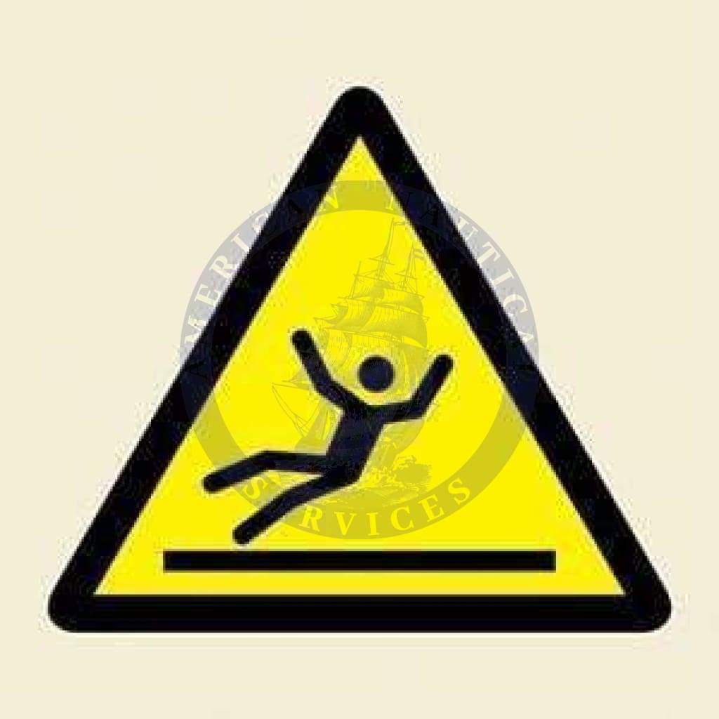 Marine Hazard Sign: Slippery Surface Symbol