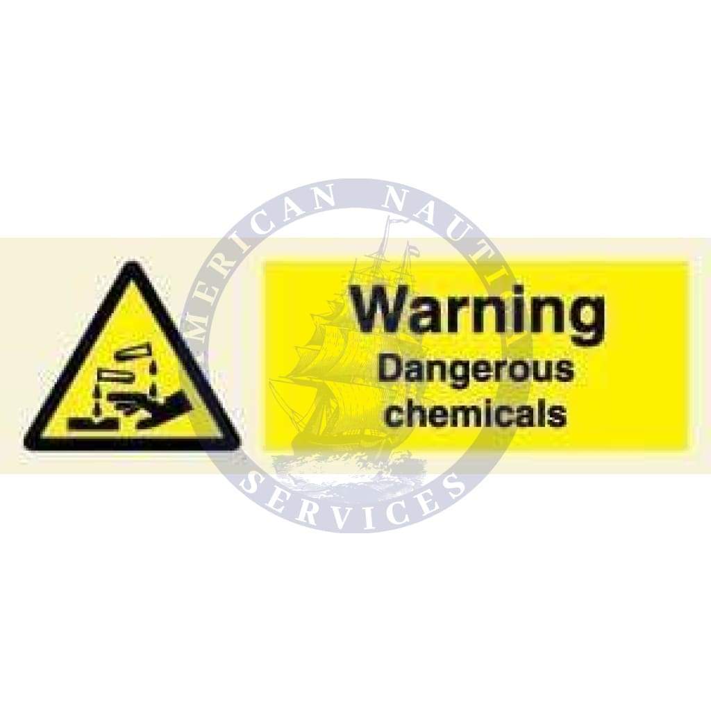 Marine Hazard Sign: Warning Dangerous Chemicals