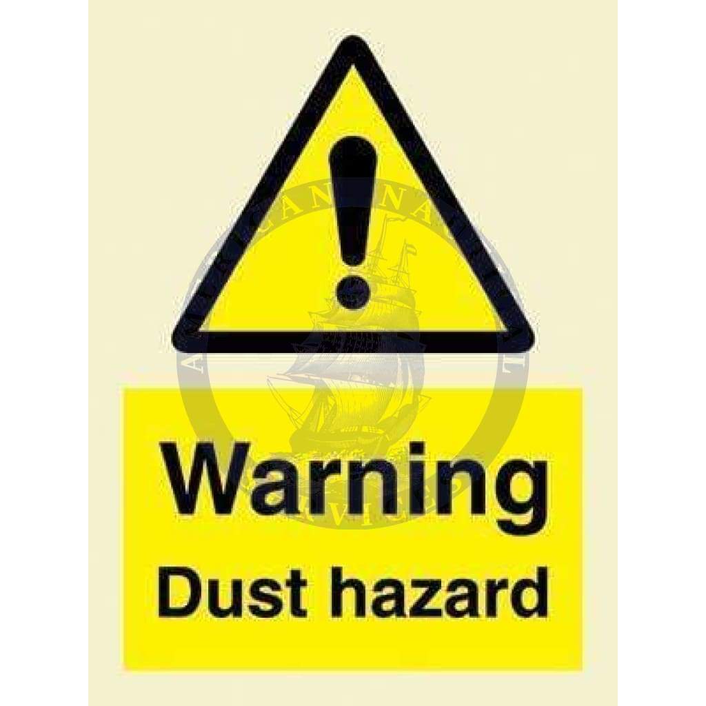 Marine Hazard Sign: Warning Dust Hazard