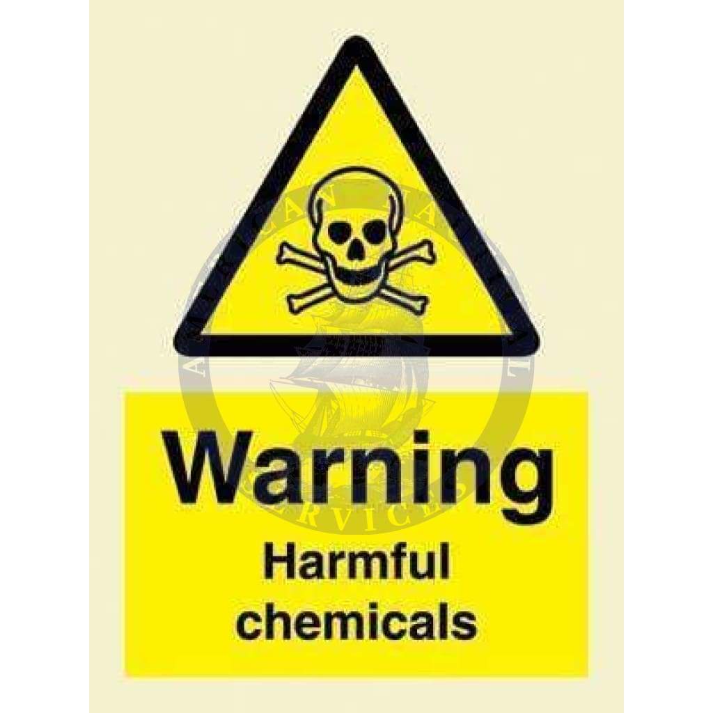 Marine Hazard Sign: Warning Harmful Chemicals