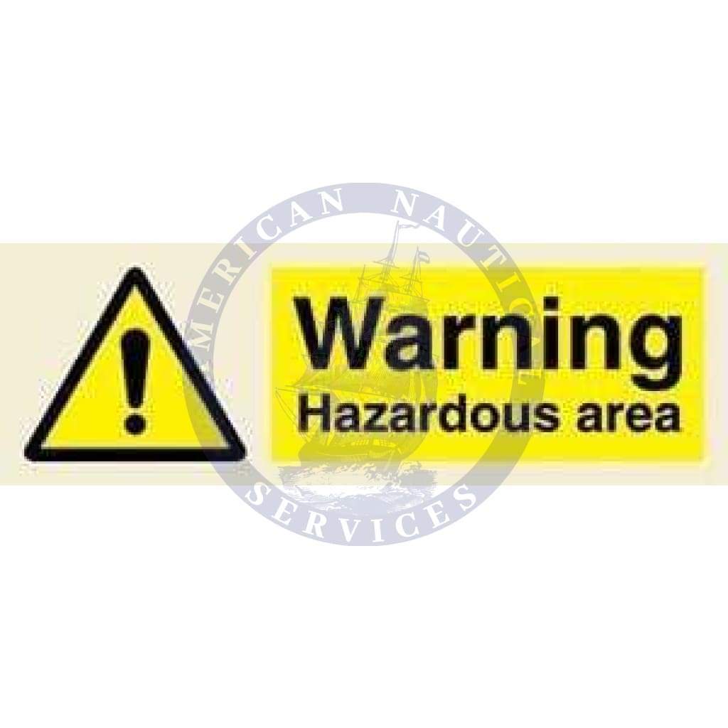 Marine Hazard Sign: Warning Hazardous Area