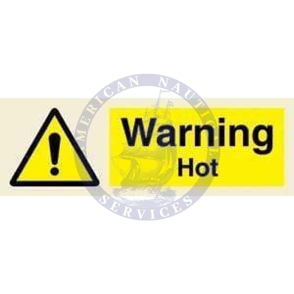 Marine Hazard Sign: Warning Hot