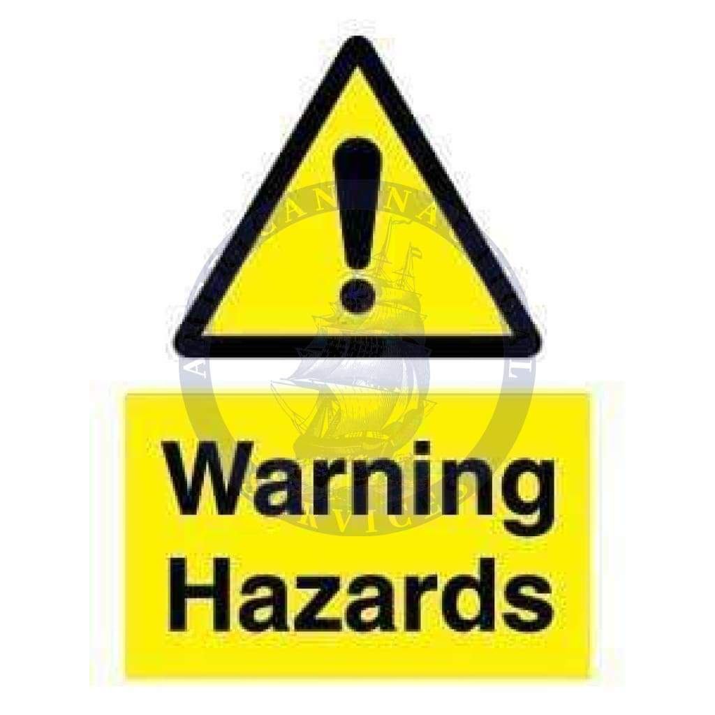 Marine Hazard Sign: Warning Moving Machinery