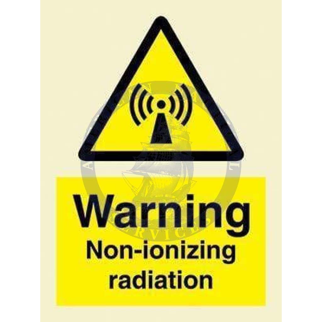 Marine Hazard Sign: Warning Non-ionizing Radiation