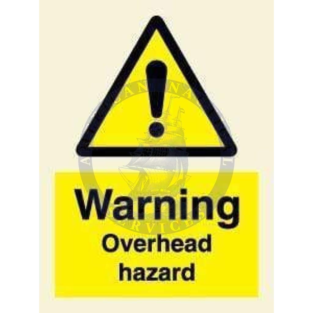 Marine Hazard Sign: Warning Overhead Hazard