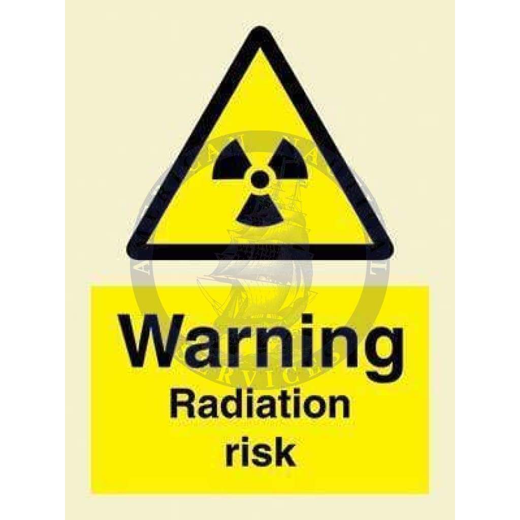 Marine Hazard Sign: Warning Radiation Risk