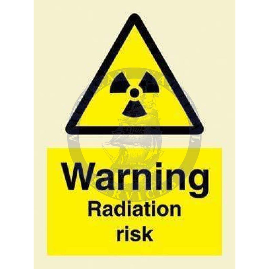 Marine Hazard Sign: Warning Radiation Risk - Amnautical