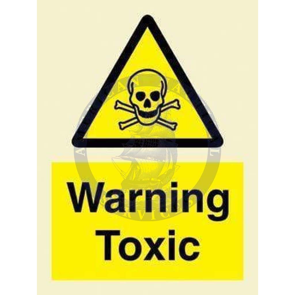Marine Hazard Sign: Warning Toxic