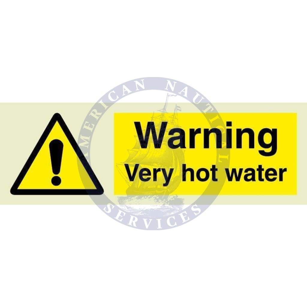 Marine Hazard Sign: Warning Very Hot Water