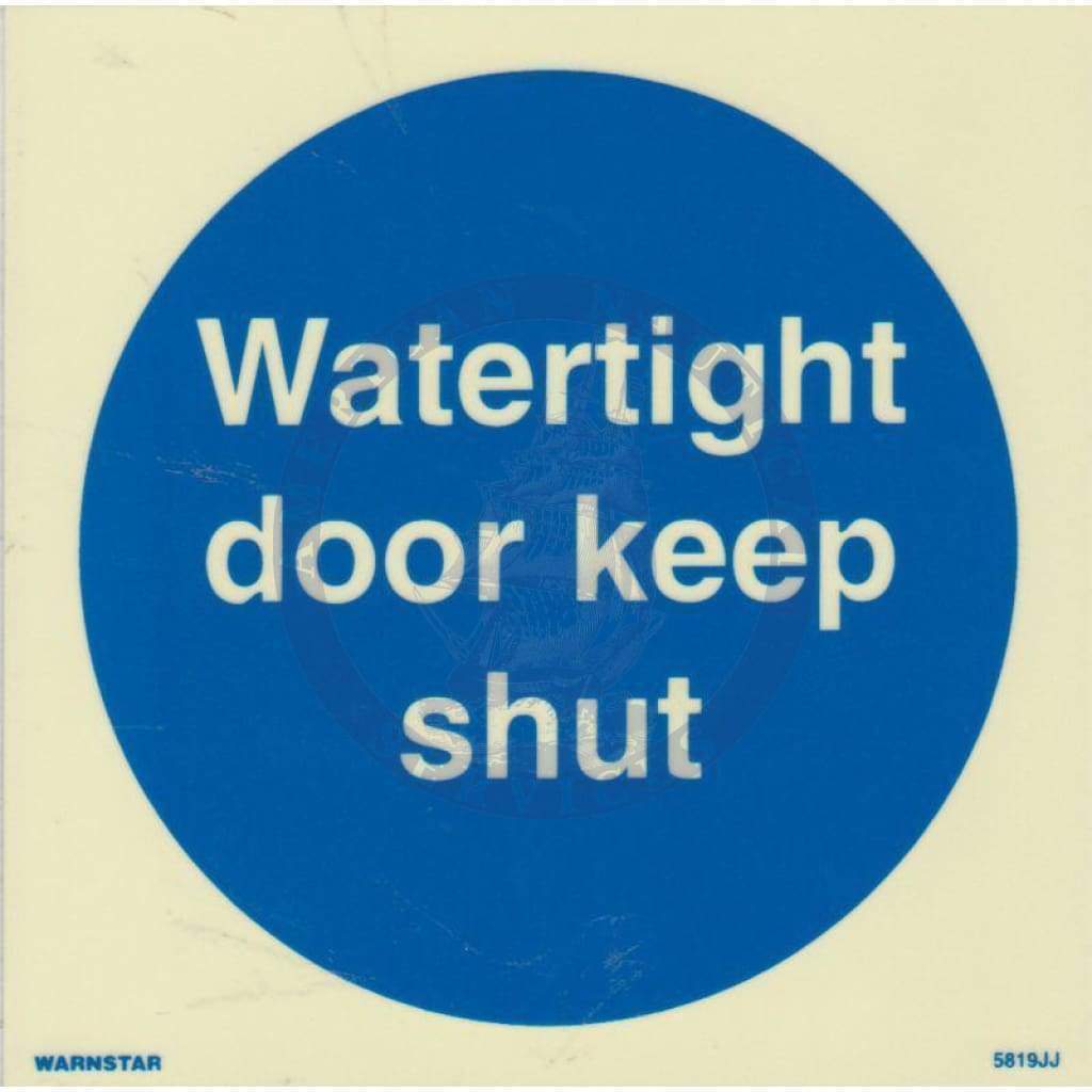 Marine Mandatory Sign: Watertight Door Keep Shut