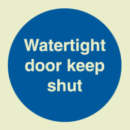 Marine Mandatory Sign: Watertight Door Keep Shut